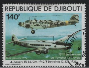 Djibouti C124 Junkers JU-52 and Dewoitine D338 1979