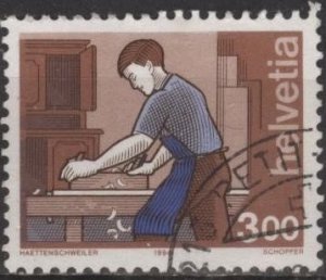 Switzerland 844 (old 843A) (used) 3fr cabinet maker (1994)