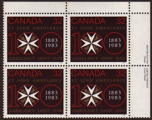 Canada # 980 Plate Block MNH