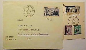 ALGERIA LIBERATION 1962 JY 4 ALGER ALSO ARMY AFN 1957 1 WITH ADDRESSEE ERASED