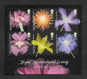 SE)2004 GREAT BRITAIN, FROM THE FLORA SERIES, 2ND CENTENARY OF THE ROYAL HORTICU