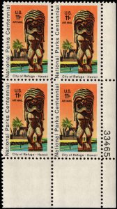 US #C84 11¢ NATIONAL PARKS MNH LR PLATE BLOCK #33465 DURLAND .90¢