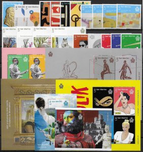 2022 San Marino complete year 20v.+6MS MNH