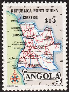 Angola #386 Map of Angola MH