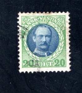 Danish West Indies #46,  VF,  Used,   CV $27.50 ....1630060