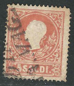 Austria Lombari Venetia 10a Sas 25 Type I Town Cancel F/VF 1858 SCV $45.00