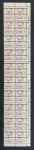 Canada 588xx Warning Strip of 20 VF MNH