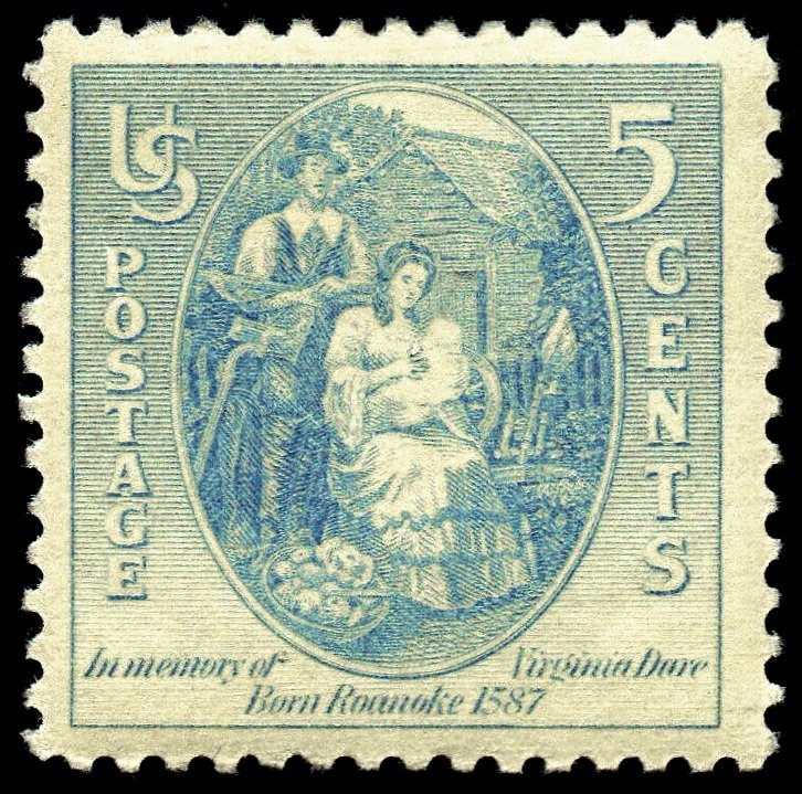 U.S. Scott #796: 1937 5¢ Virginia Dare, MNH, VF+