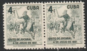 Cuba 1957 Sc 573 pair MNH**