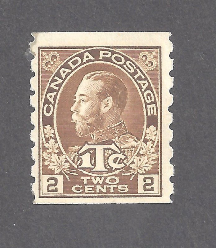 Canada # MR7iii WAR TAX MINT NH 1c ON 2c YEL-BROWN ADMIRAL COIL DIE I  BS25183