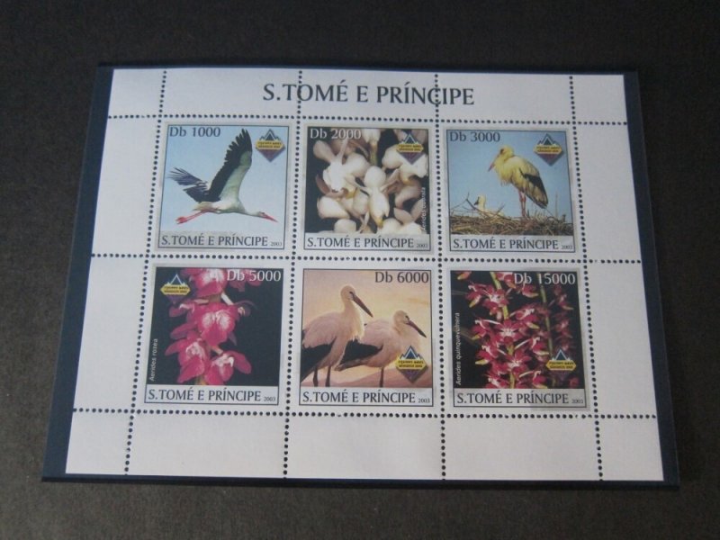 St. Thomas & Prince Islands 2003 Sc 1492 Bird set MNH