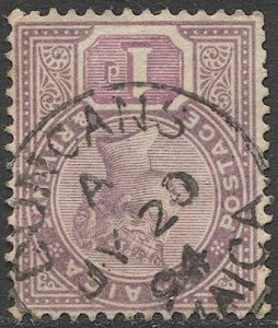 JAMAICA 1889 Scott 24  1d  Used VF,  SOTN Duncans postmark/cancel