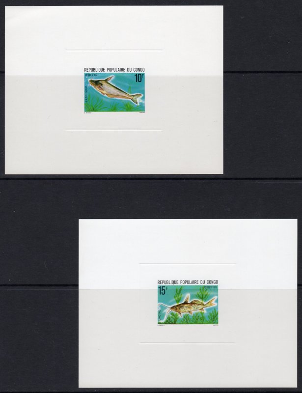 Congo (Brazzaville) 1977 Mi#564/568 FISHES  5 Deluxe Souvenir Sheets  MNH