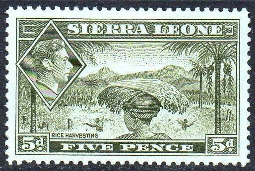 Sierra Leone 1938 5d olive-green MH