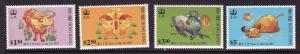 Hong Kong-Sc #780-3-unused,NH set-QEII-Year of the Ox-1997-