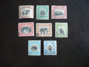 Stamps - North Borneo - Scott#136-138,140-142,144,145- Used Part Set of 8 Stamps