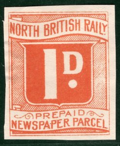 GB Scotland NORTH BRITISH RAILWAY Newspaper Parcel Stamp 1d PROOF Mint MNG PIW23