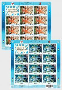 Malta 2024 Europa CEPT Undewater Fauna Octopus Starfish set of 2 sheetlets MNH