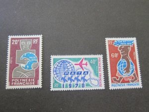 French Polynesia 1970 Sc 258-60 set MH