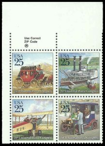 PCBstamps   US #2434/2437 ZB $1.00(4x25c)Trad Mail Deliv, MNH, (ZB-1a)