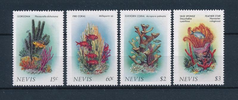 [49310] Nevis 1986 Marine life Fish Corals MNH