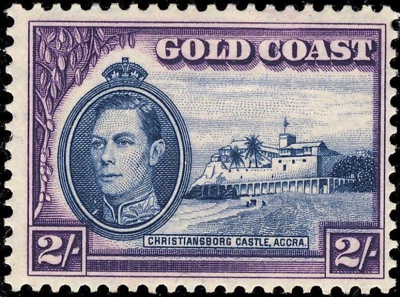 GOLD COAST - 1940 - SG130a KGVI 2/- BLUE & VIOLET perf.11 1/2x12 Mint