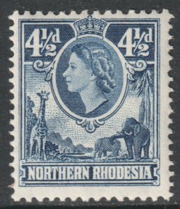 Northern Rhodesia Scott 67 - SG67, 1953 Elizabeth II 4.1/2d MH*