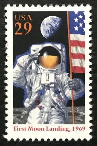 1994 USA Moon Landing Single 29c Postage Stamp, Sc# 2841, MNH, OG