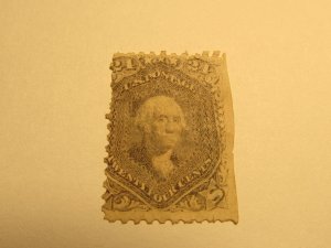 US Stamps, Scott #78b (1861) Mint NG Faulty, CV $950.00 w/A. Miller Certificate,