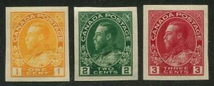 Canada #136-138 Mint Admirals