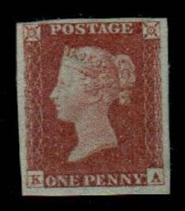 Great Britain Scott 3 Mint hinged VF (nice gum)