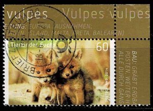 Germany 2014,Sc.#2762 used, Juvenile Animals: Fox Kits