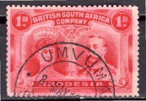 Rhodesia - British South Africa Company; 1910: Sc. # 102: Used Single Stamp