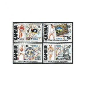 Gambia 1198 x4,1205,MNH. Olympics Barcelona-1992.Winners,Flamenco dancer.