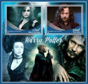 Stamps. Cinema. Harry Potter  2022 year 1+1 sheets perforated  Burundi