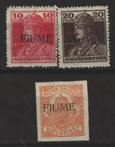 COLLECTION LOT # 5024 FIUME #21-2 + P1 MH 1918 CV+$12