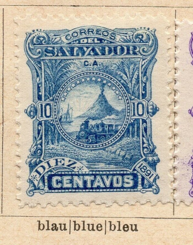 Salvador 1891 Early Issue Fine Mint Hinged 10c. NW-11845