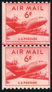 U.S. C41 MNH VF Joint Line Pair (Large Hole)