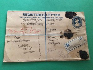 India king George V Registered  postal cover A14789