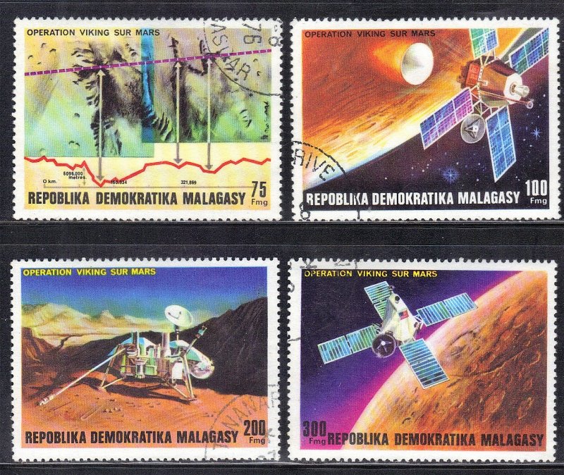 MALAGASY SCOTT #566-69  1976 CTO   SPACE  SEE SCAN