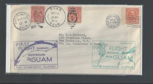 1935 Trans-Oceanic First Flight San Francisco Ca To Guam T O #1243 & Return----