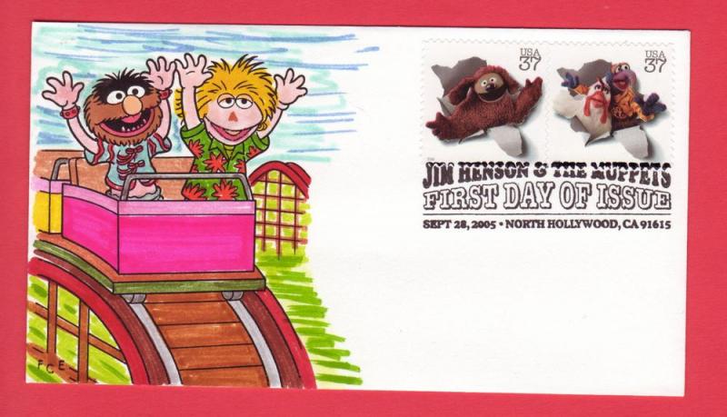 #3944 Jim Henson's Muppets  - FCE HANDPAINTED  Cachet