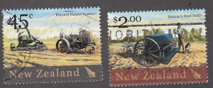 New Zealand  # 1930, 1934, Historic Farm Equipment, Used, 1/3 Cat.