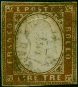 Sardinia 1861 3L Bronze SG61 Good Used Example of this Rare Early Classic CV ...