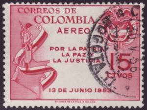 Colombia Scott #C255 used CV $0.20