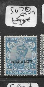 INDIA PATIALA (P2701B) KGV 3A  SG 70  MOG