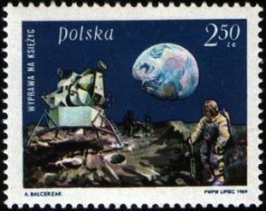 Poland 1969 MNH Stamps Scott 1674 Landing of Man on the Moon Space
