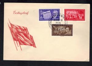 1955  East Germany DDR First Day Cover FDC Thalman Luxemburg Mehring Communists