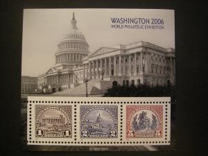 Scott 4075, Washington 2006 Souvenir Sheet, MNH beauty