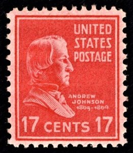 US 822 MNH VF 17 Cent Andrew Johnson